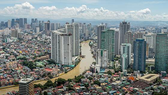 Blick auf Intramuros in Manila, Philippinen