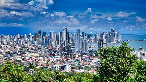Blick auf Panama City, Panama