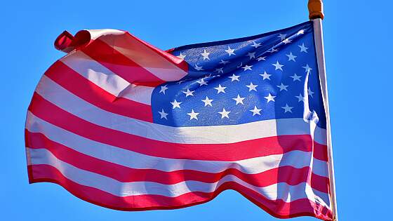 USA: Flagge der Vereinigten Staaten von Amerika