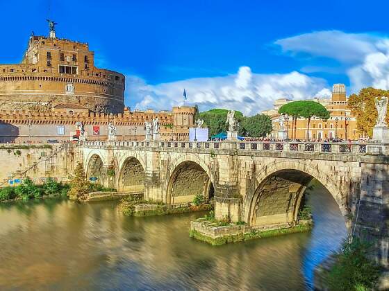 Rom, Italien: Engelsburg und Engelsbrücke