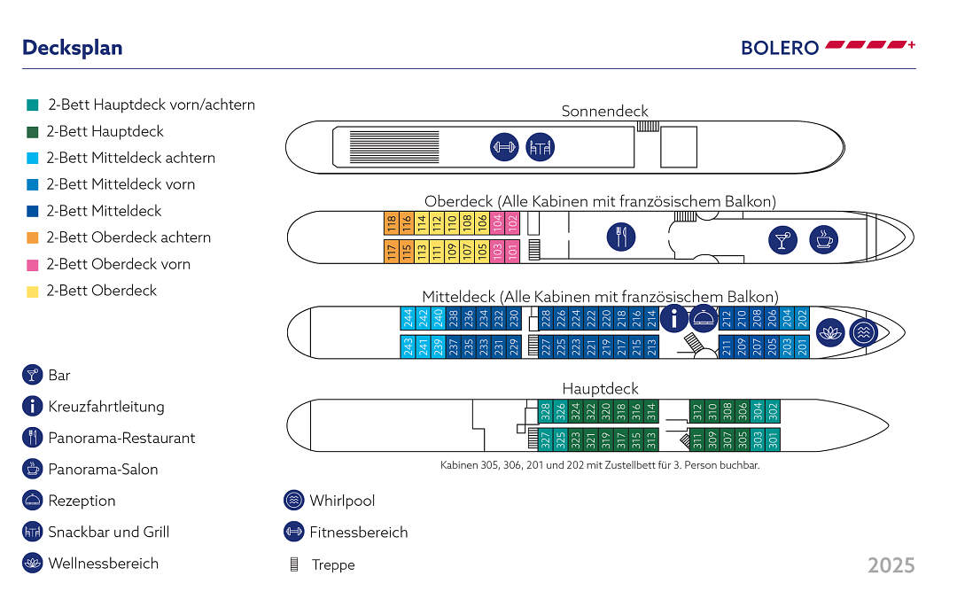 MS Bolero: Deckplan