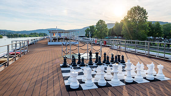 MS Rhein Melodie: Schach auf dem Sonnendeck