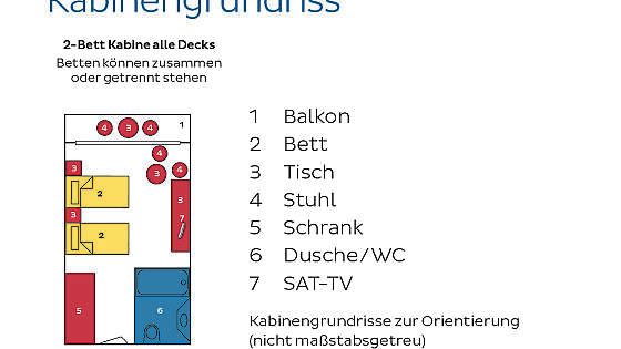 MS Steigenberger Omar al Khayam: Kabinengrundriss