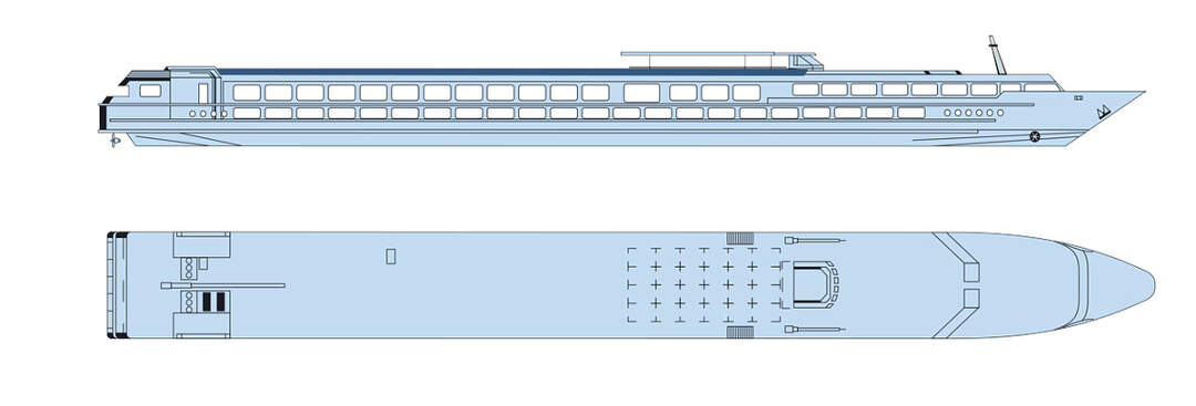 MS Elbe Princesse II: Deckplan Sonnendeck