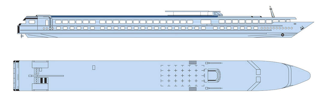 MS van Gogh: Deckplan Sonnendeck