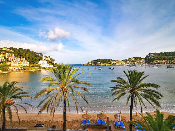 Radreise Mallorca, Spanien: Port Soller Ausblick auf das Meer