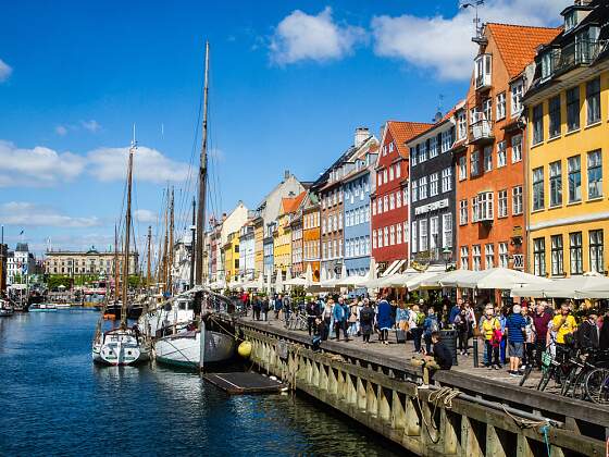 Nyhavn in Kopenhagen, Dänemark