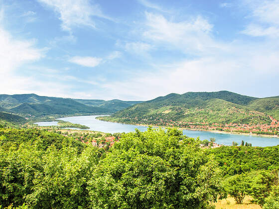 Blick auf das Donauknie, Österreich