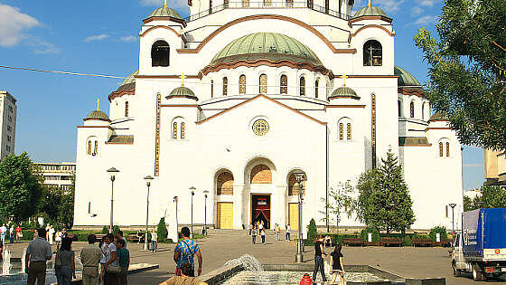 Donaukreuzfahrt: Kathedrale des heiligen Sava in Belgrad, Serbien