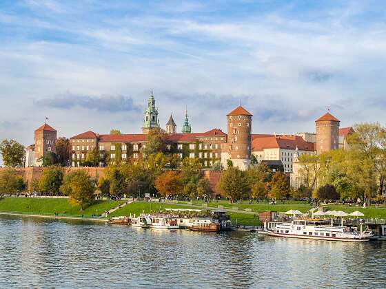 Oder Flussreisen: Blick auf Krakau