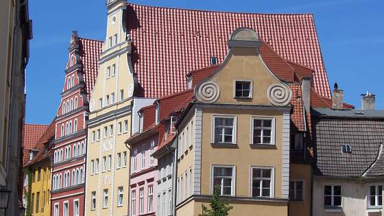 Stralsund: Giebelhäuser in der Fährstraße