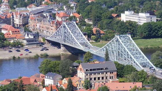 Dresden: Brücke Blaues Wunder