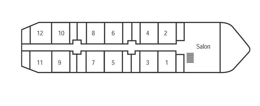 MS Sukapha: Deckplan Oberdeck