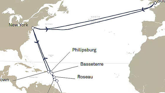 Route Queen Mary 2: Festtagskreuzfahrt