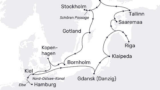 Route MS Hamburg: Ereignisreiche Ostsee