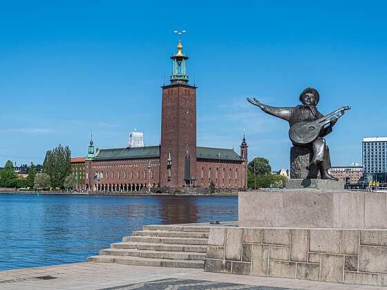 Stadhus und Denkmal in Stockholm, Schweden