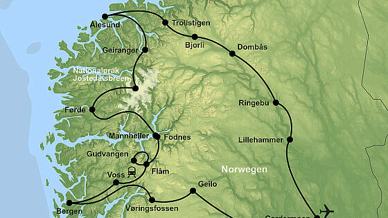 Norwegen Rundreise: Herrliche Fjorde