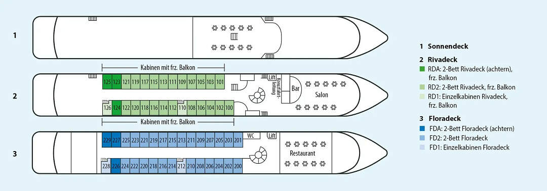 MS VistaGracia: Deckplan