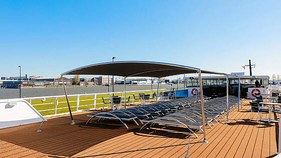 MS VistaGracia: auf dem Sonnendeck
