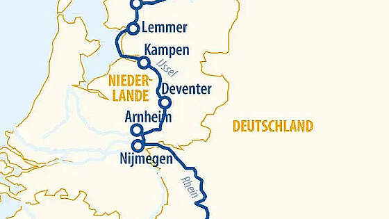 Route MS VistaGrace: Holland und Friesland