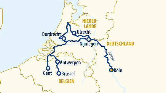 Route MS VistaGracia: Belgien und Holland