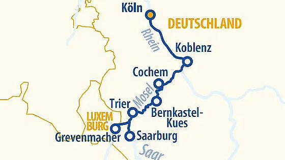 Route MS VistaGracia: Saar mit Rhein & Mosel