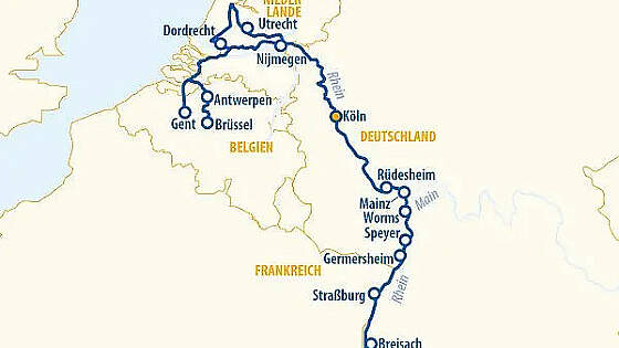 Route MS VistaGracia: Rhein total mit Brüssel