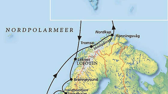 Route MS Artania: Norwegens Traumküsten