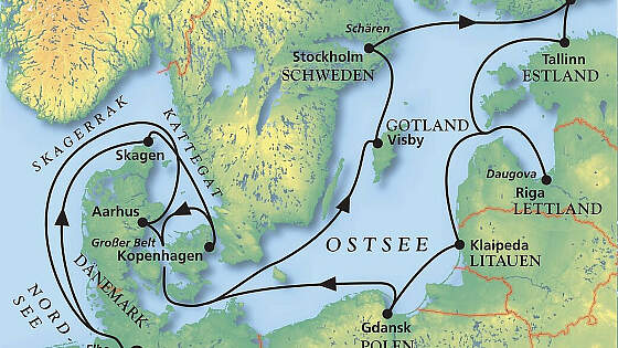 Route Ostsee MS Artania: Mare Baltikum für Genießer