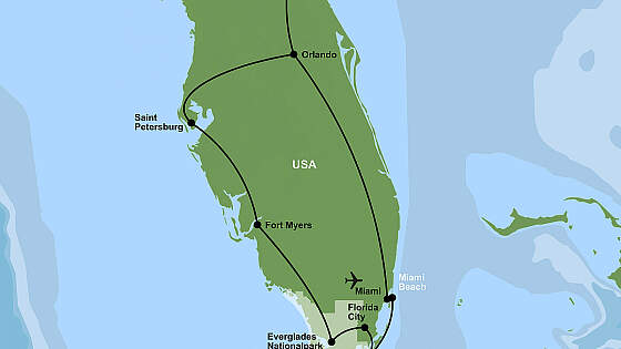 Route Rundreise: Florida erleben