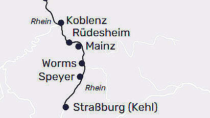 Route MS Lady Diletta: Rhein Weihnachten in Straßburg