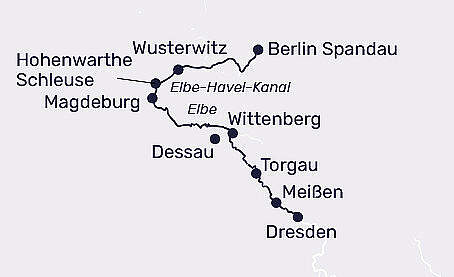 Route MS Sans Souci: Schätze entlang Elbe