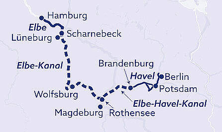 Route MS Katharina von Bora: Städtetour Elbe & Havel