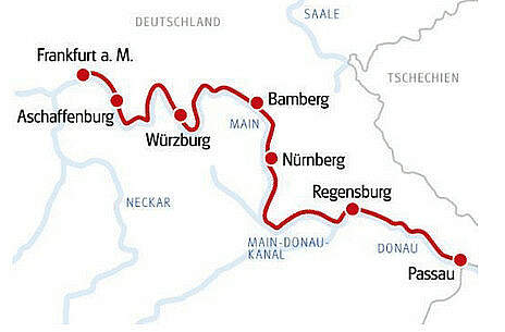 Route MS Serenade 1: Main trifft Donau
