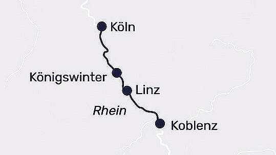 Route MS Lady Diletta: Kölscher Karneval an Bord