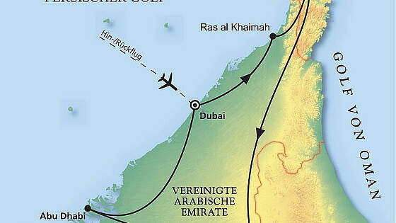 Route Emirate Rundreise: Weiße Perle Emirate