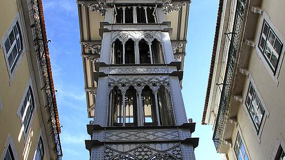 Lissabon: Fahrstuhl Elevador de Santa Justa 