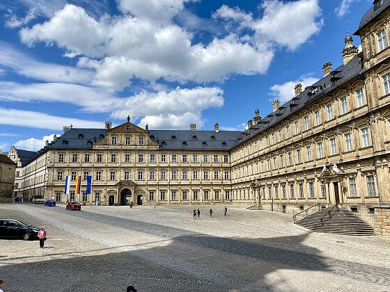 Bamberg: Domplatz mit Blick auf Neue Residenz
