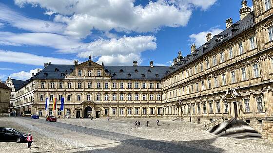 Bamberg: Domplatz mit Blick auf Neue Residenz