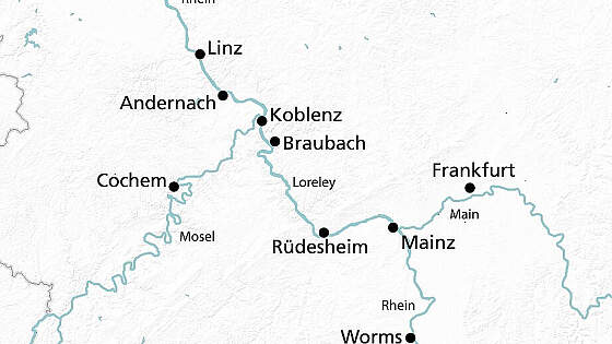 Route MS Swiss Crystal: Rhein in Flammen Rüdesheim