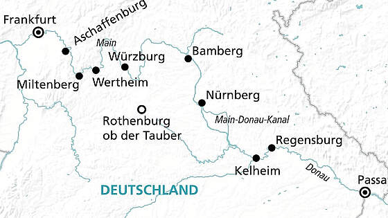 Route MS Andrea: Main-Donau-Erlebnis