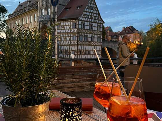 Bamberg am Abend: Altes Rathaus