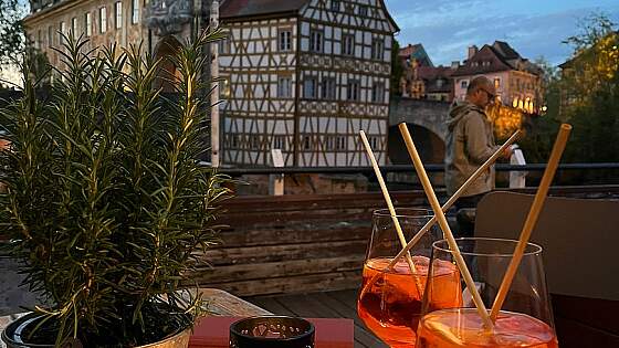 Bamberg am Abend: Altes Rathaus