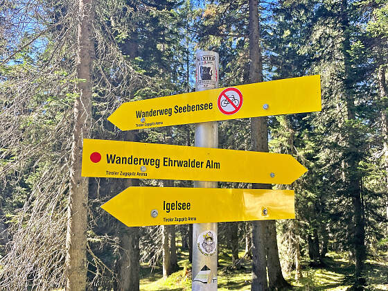 Zugspitze Wanderreise: Leutasch Ehrwald Wegweiser