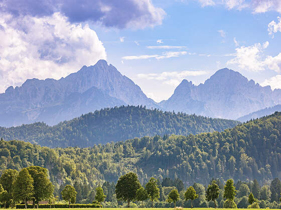 Wanderreise in Bayern: Schwangau Gebirgsblick