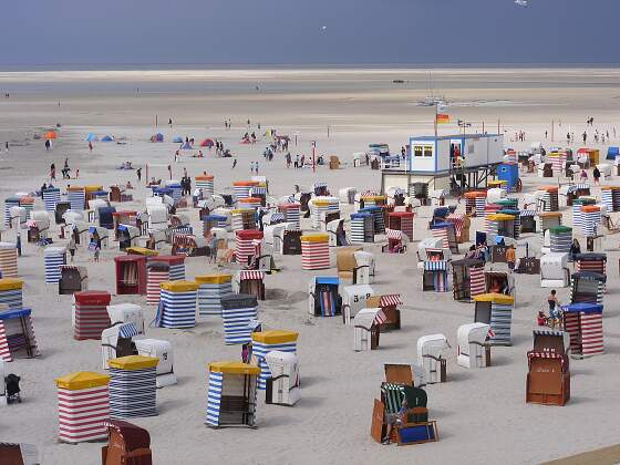 am Strand von Borkum