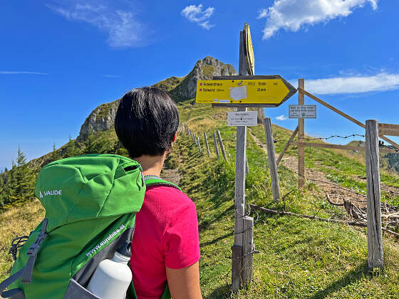 Wanderreise in Bayern: Rotwandhaus Wegweiser