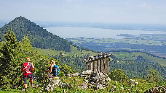 Wanderreise Salzalpensteig: Blick auf den Chiemsee