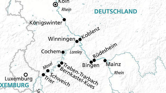 Route MS Anesha: Traumhafte Mosel
