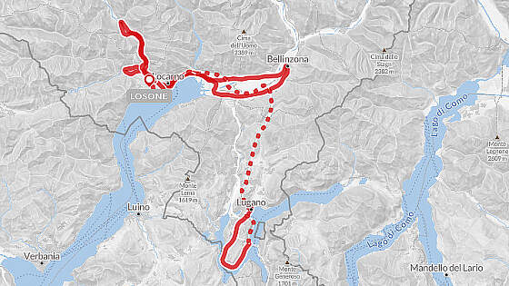 Sternradtour am Lago Maggiore, Tessin